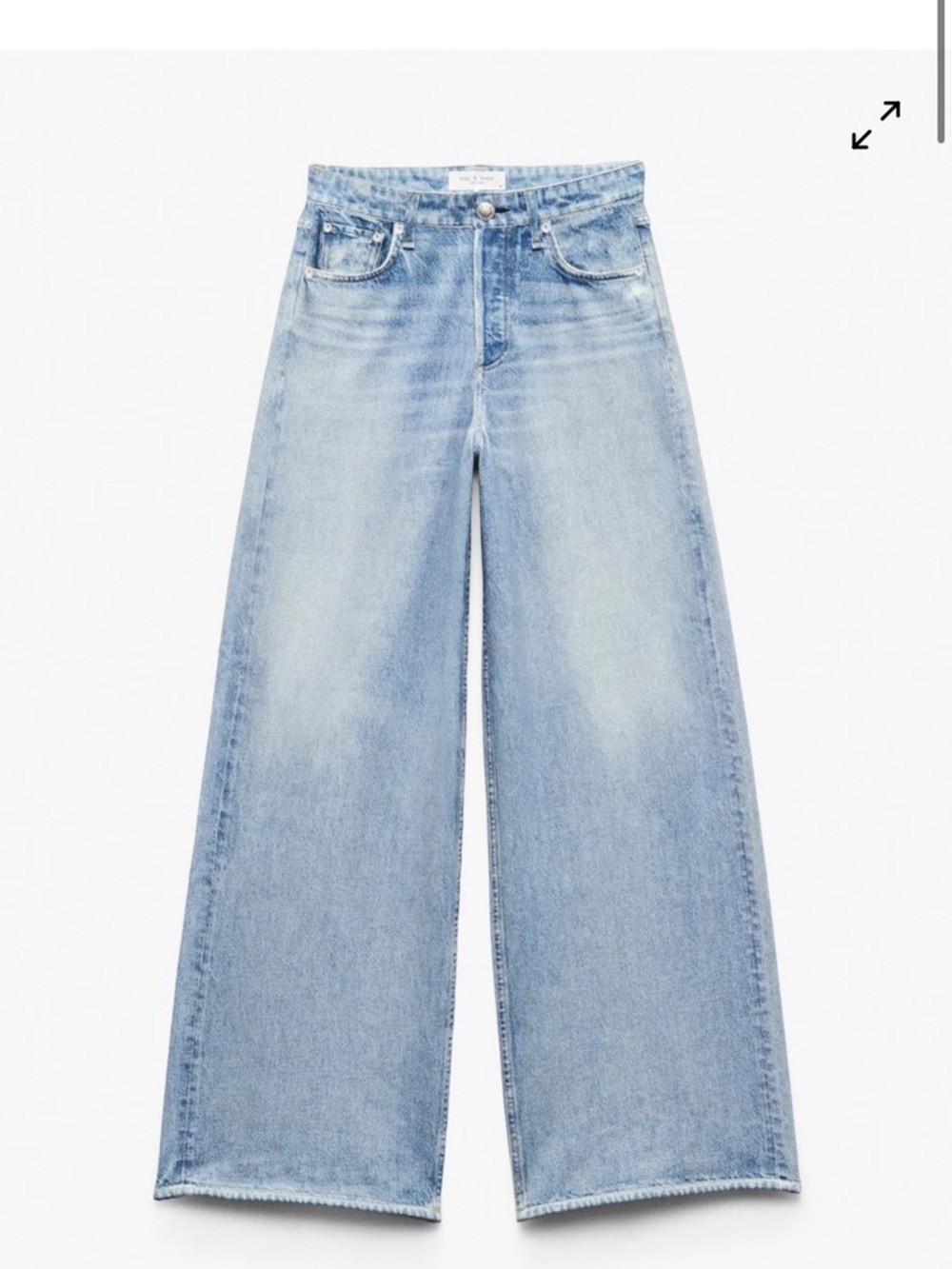 rag & bone Light Blue Wide-Leg Jeans